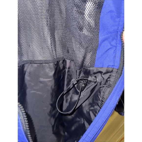 REI Women's Coat Gorpcore Full Zip Stowable Hood Blue Size M Cinch Waist AY - Picture 6 of 9